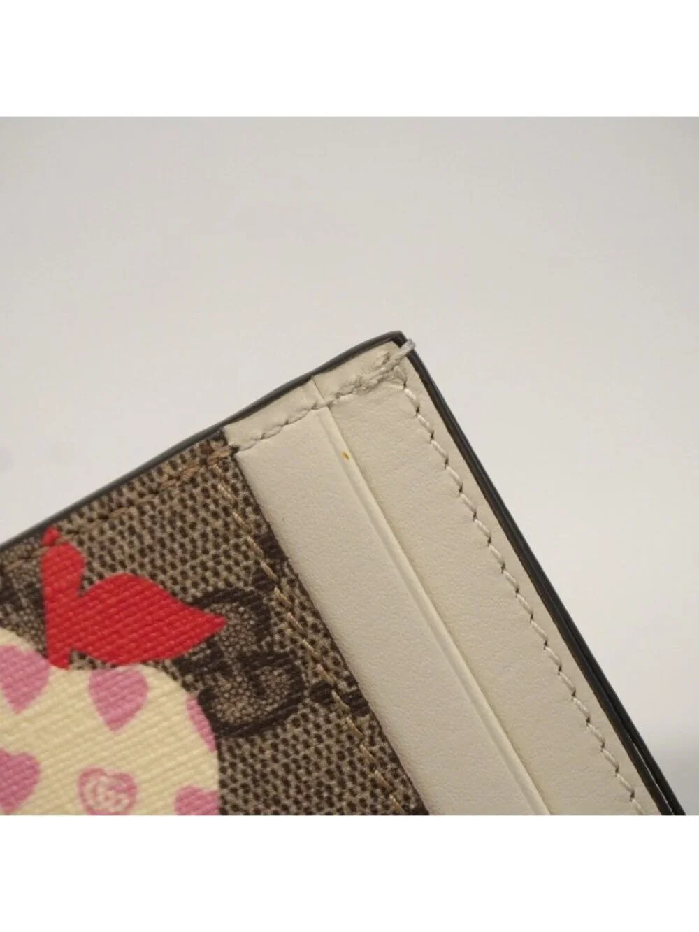 ★SOLD★ Gucci Card Case GG Canvas Abbey Brown White - Picture 6 of 8